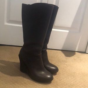 Kork Ease leather wedge boots